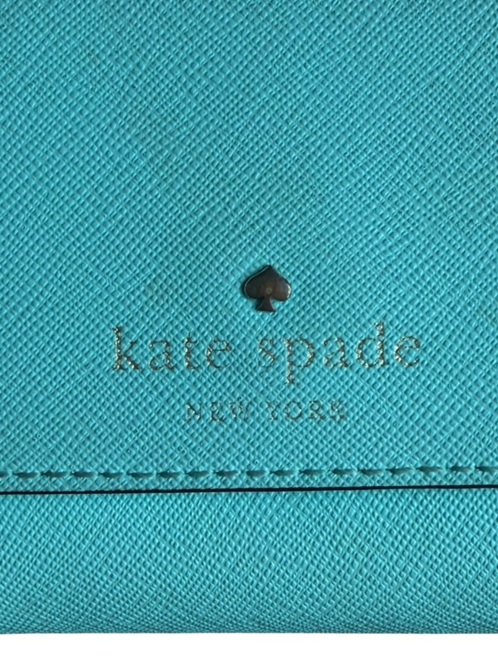 Kate Spade Tiffany Blue Saffiano Leather Bifold Wallet - Picture 2 of 12